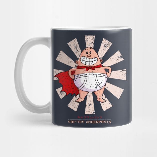 Gelas Hadiah | Mug Gelas Captain Underpants Retro Japanese Captain Underpants