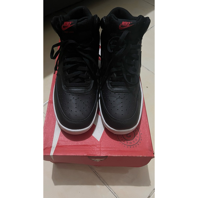 Sepatu Nike Court Vision Mid Black Red