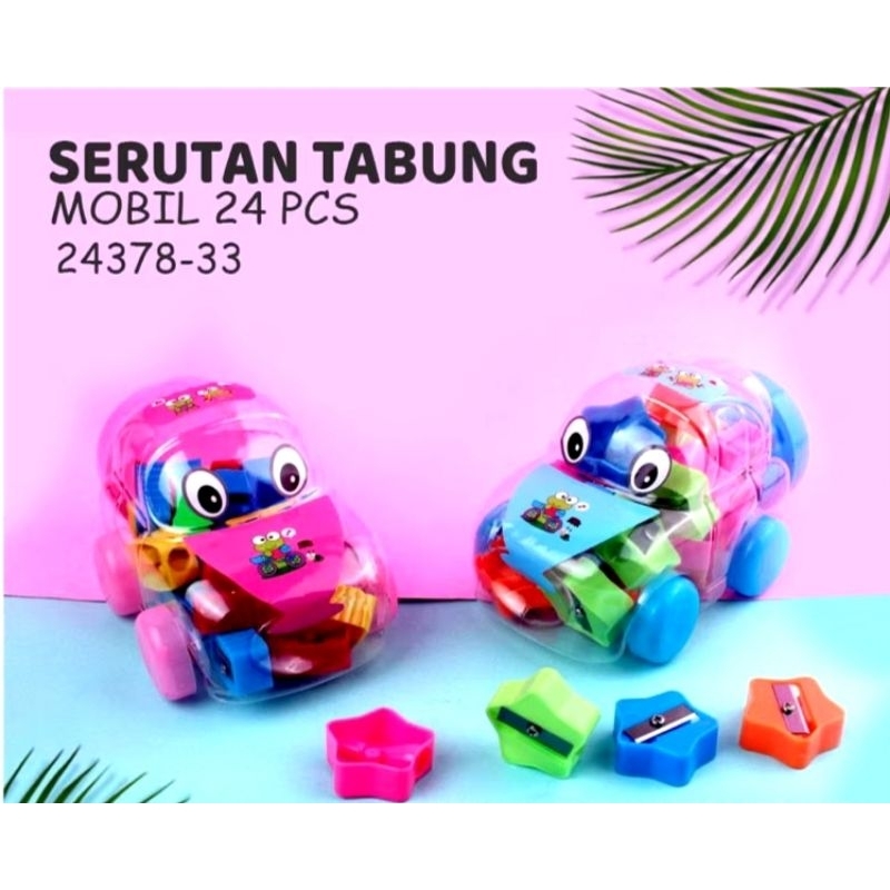 

RAUTAN TABUNG V-TRO BENTUK MOBIL / SHARPENER ISI 24 PCS