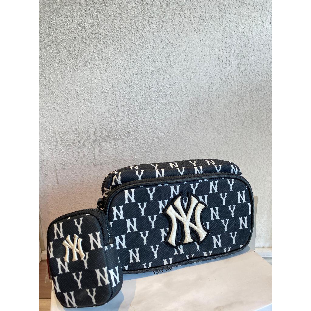 CREARANCE SALE DEFECT MLB MONOGRAM MINI CROSS BODY BAG NY YANKEES