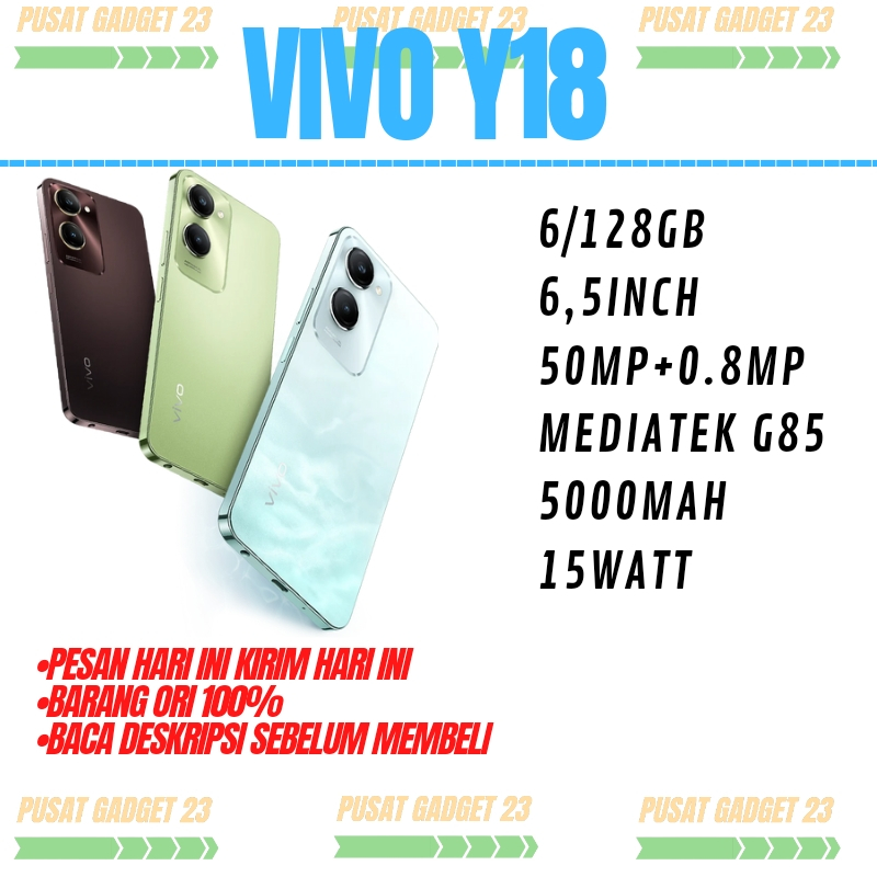 VIVO Y18 RAM 6/128 GARANSI RESMI