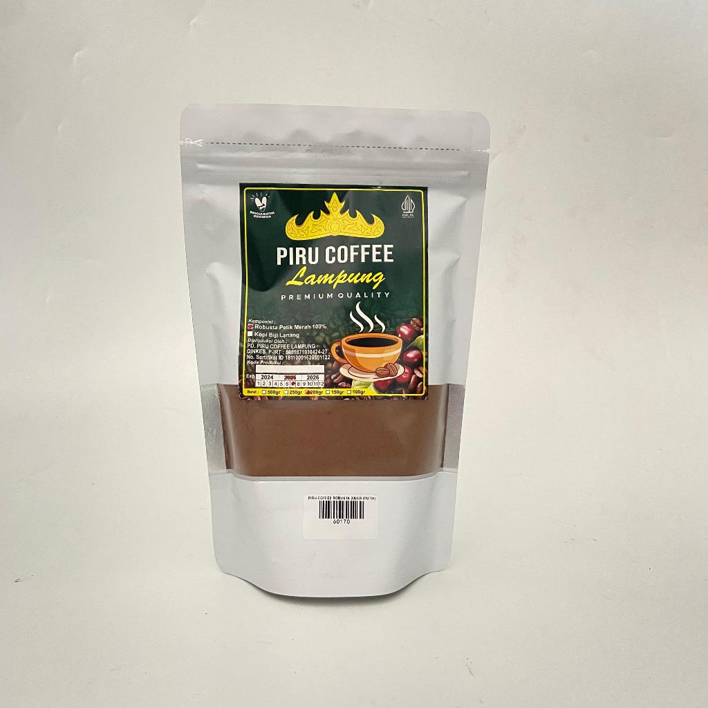 

Piru Coffe Lampung kopi Robusta Petik Merah 200 Gram