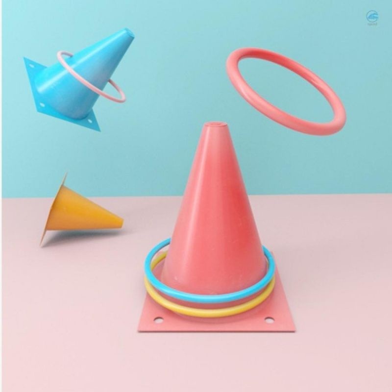 Mainan Lempar Cincin Kerucut Cone Ring - Cone Rintangan Olahraga - Kerucut Rintangan