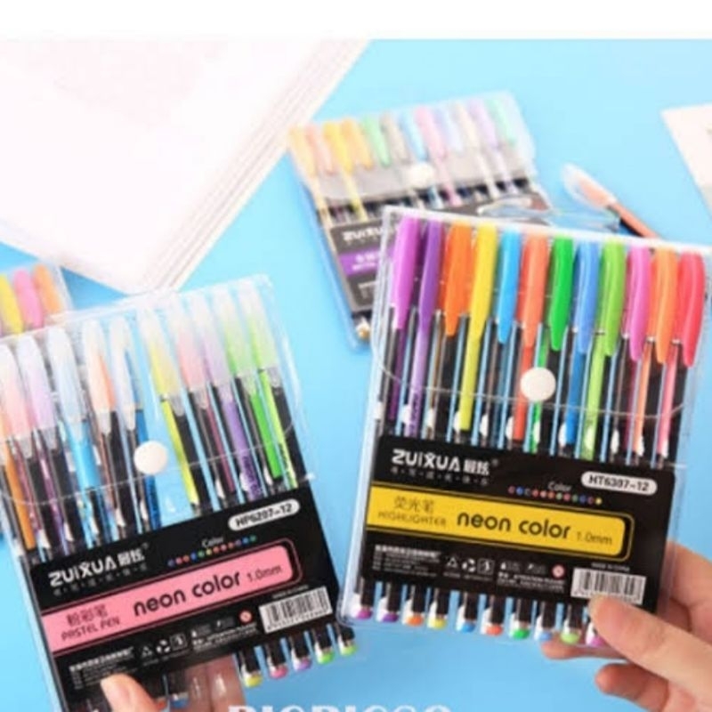 

1 pak Bulpen Gel warna ZUIXUA 12 color