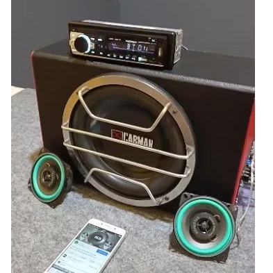 paket audio mobil + subwofer komplit tinggal pasang