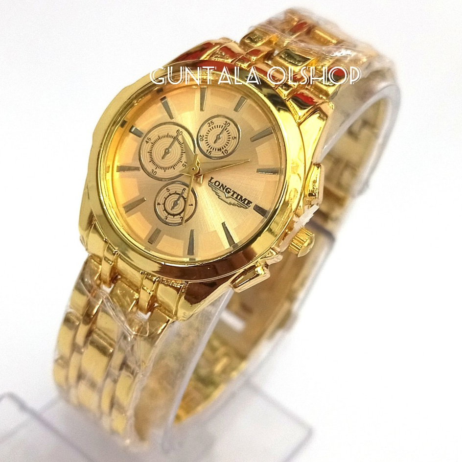 Jam Tangan Rantai Stainless Wanita Dewasa Gold Bulat Murah Terbaru Cod,Jam Cewek Warna Emas,Arloji