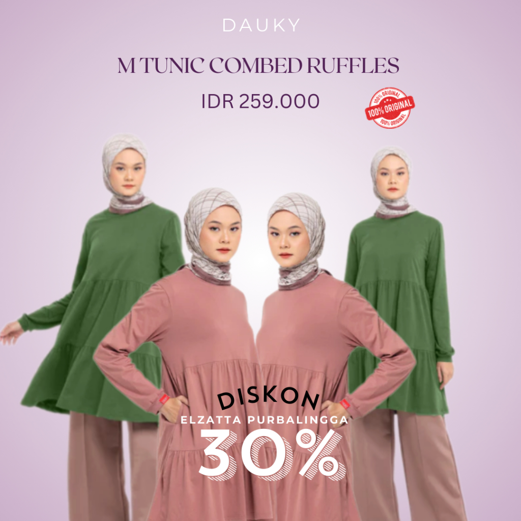Dauky Tunik Wanita M Tunic Combed Raffles Dauky