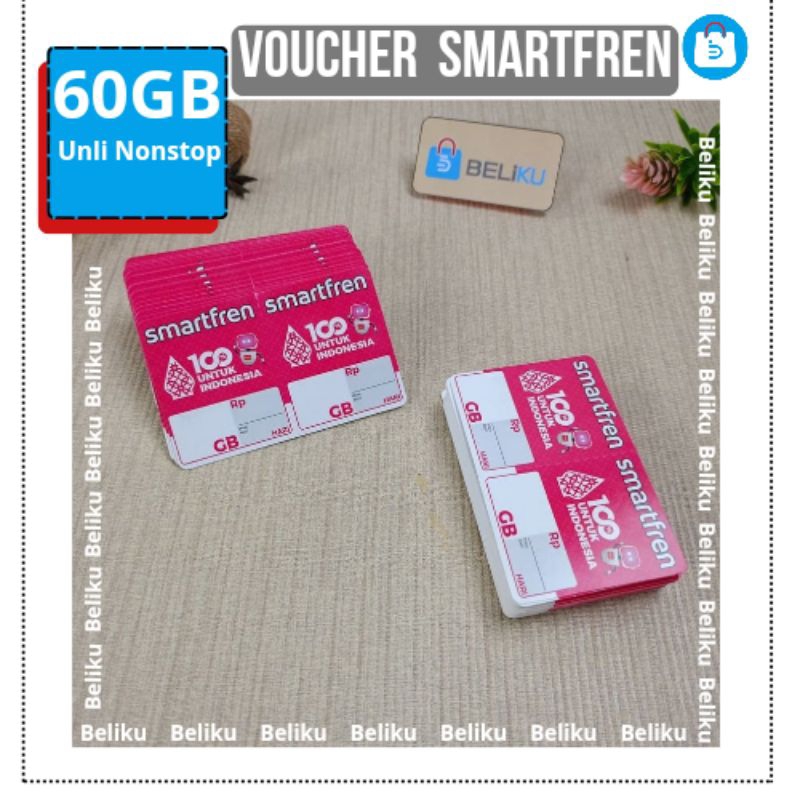 Voucher Kuota Smartfren 60GB Unlimited Nonstop TERMURAH