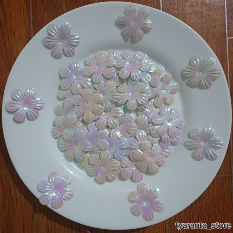 Payet bunga Lily || Payet Manik Bunga 32 mm || payet bunga