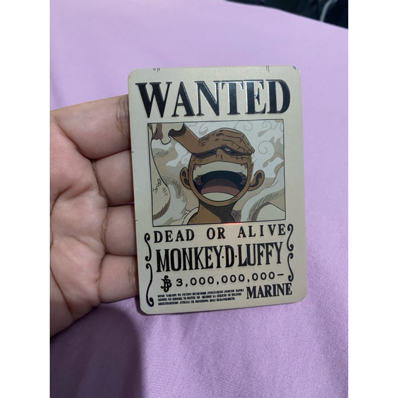 OFFICIAL Chatime x ONE PIECE Card : Luffy Wanted / Bounty kartu collectible card