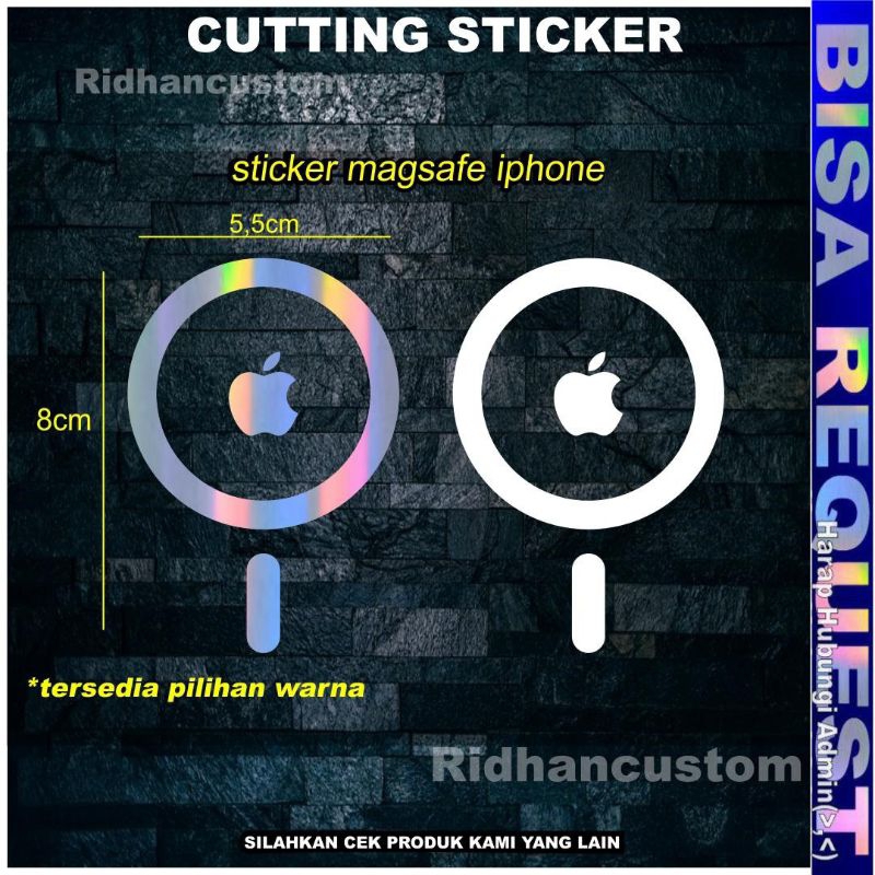 

[ STICKER MAGSAFE IPHONE ] CUTTING STICKER MAGSAFE LOGO HP IPHONE