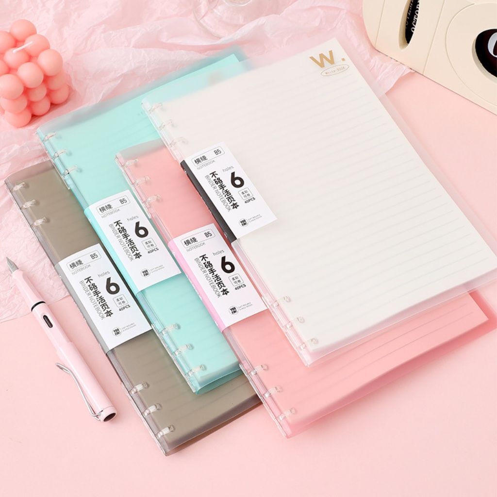 

PINKABULOUS Soft Cover 6 Ring Slim File Binder B5 - Buku Binder B5 - Binder B5