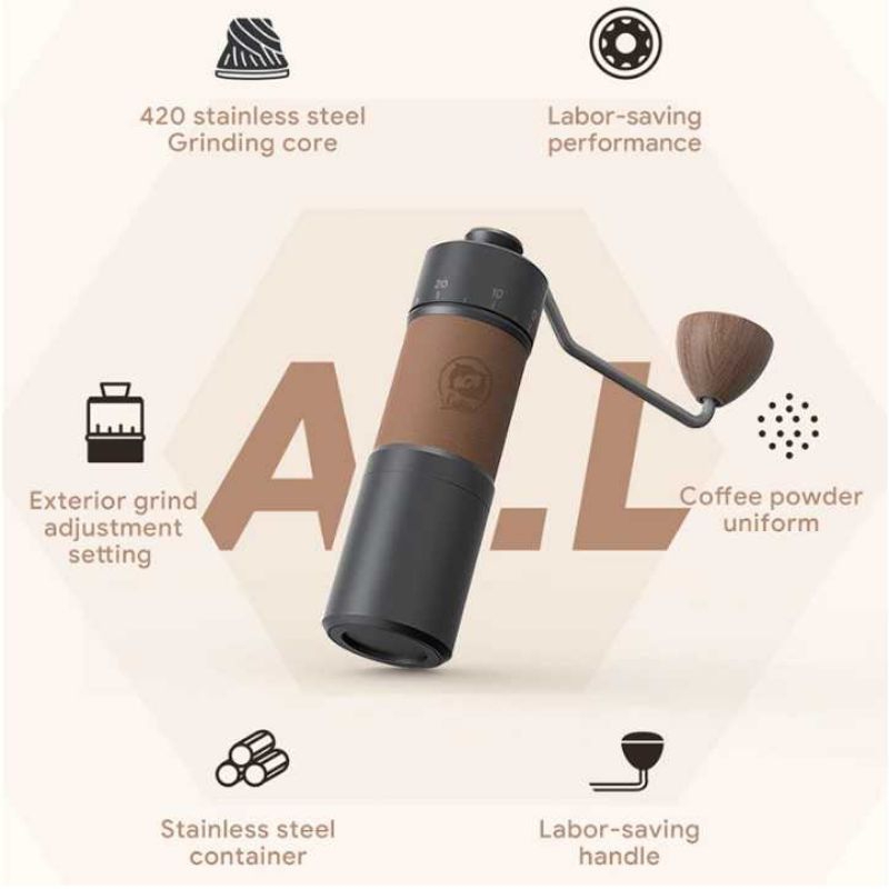 Alat penggiling kopi manual portable exterior setting