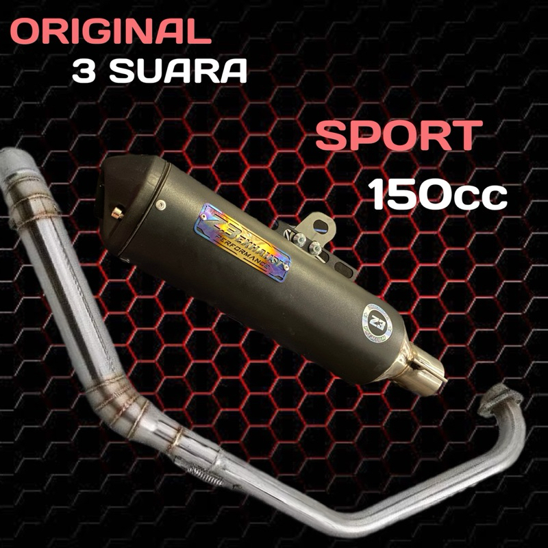 Knalpot racing 3 suara original Z3 sport150 vixion R15 Fu Sonic Supragtr Mx Xabre Gsx150 Cb150 Cbr15