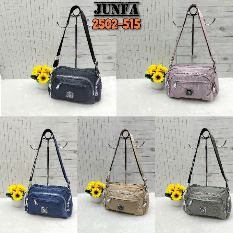 Tas wanita junfa selempang mini bahan nylon 2502-515 original