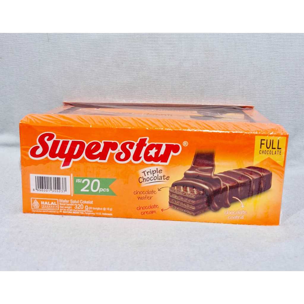 

Superstar Wafer Triple Chocolate (1 Box isi 20 Pcs)