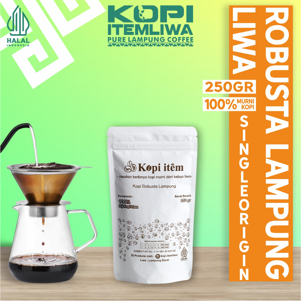 

KOPI LAMPUNG ROBUSTA LIWA 100% MURNI - 250 gr