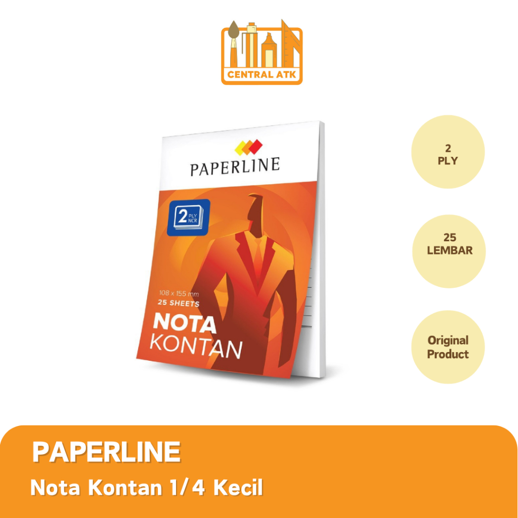 

NOTA KONTAN KECIL 2 PLY PAPERLINE 25 LEMBAR (1PCS)