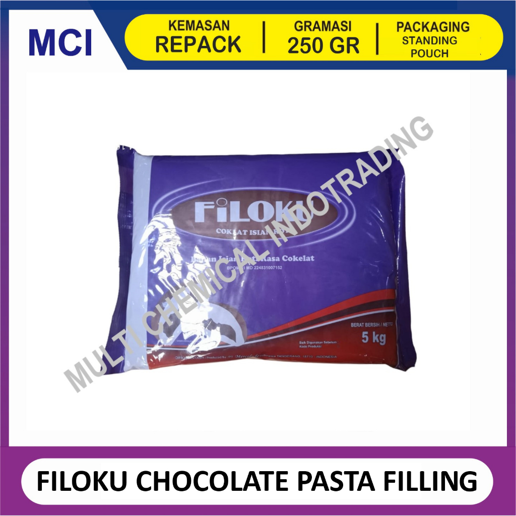 

FILOKU CHOCOLATE PASTA FILLING COKLAT ISIAN ROTI SELAI PASTA - REPACK 250 GR