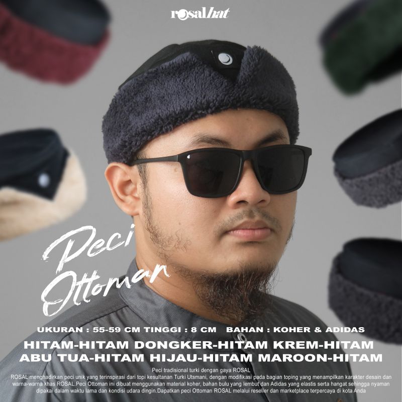 Peci Ottoman Otoman DEWASA By Rosal Songkok Model Kesultanan Turki Ustmani