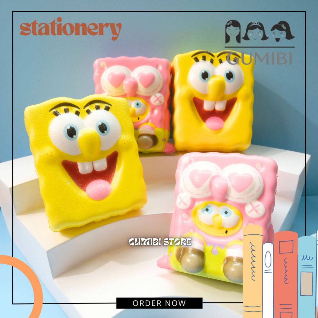 SQUISHY SPONGEBOB PATRICK SPONGE KUNING MAINAN SQUISHY ANTI STRESS SPONGEBOB PATRICK LUCU TERMURAH