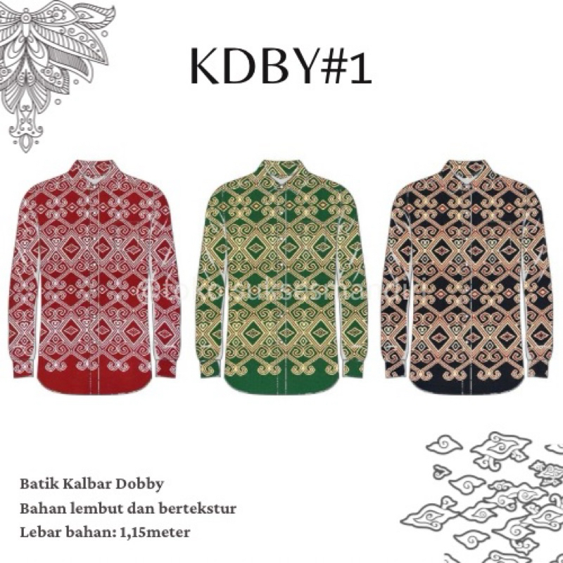 [KDBY1] ½ meter KAIN BATIK DOBBY METERAN/ BATIK KATUN KALBAR DOBBY/KAIN BATIK SERAGAM/ BATIK INDONES