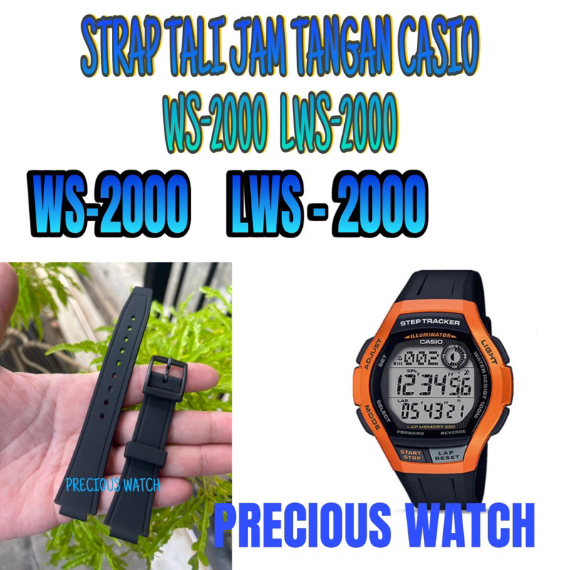 STRAP TALI PENGGANTI JAM TANGAN CASIO WS-2000H WS2000H  WS 2000H LWS-2000 LWS 2000 LWS2000 casio dig