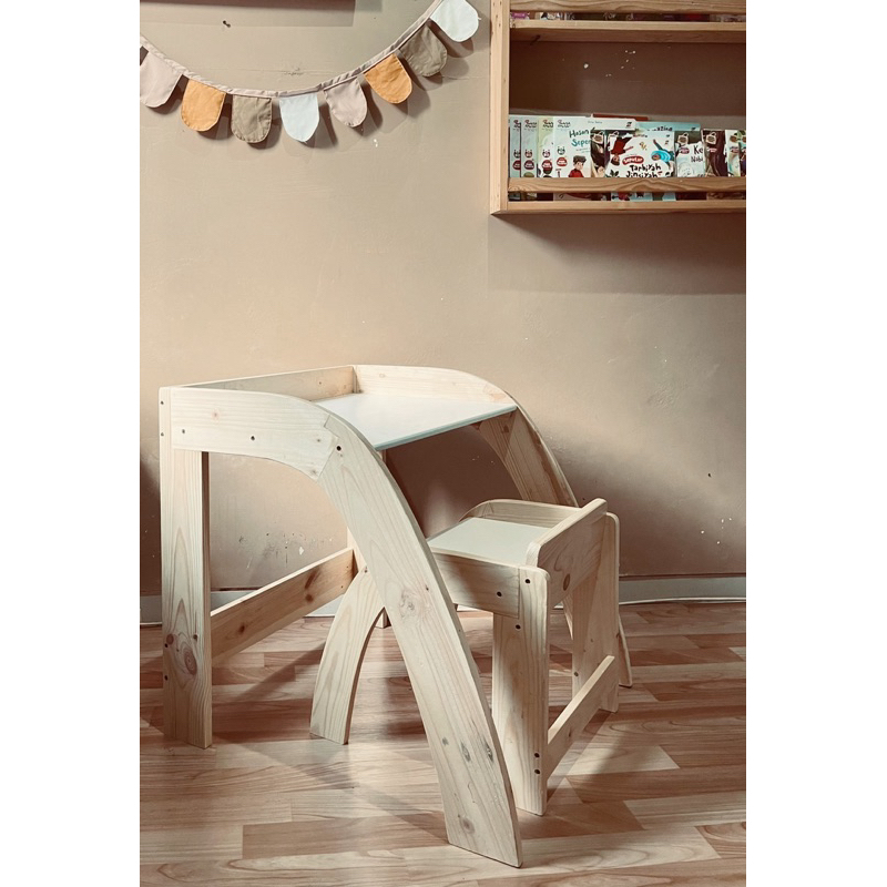 Meja Belajar/ meja belajar anak/ Set meja kursi/ set meja kursi belajar/ meja belajar kayu/ meja  be
