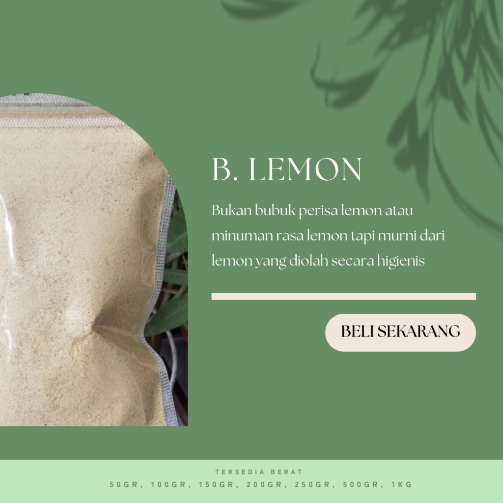 

SERBUK BUBUK HERBAL ALAMI LEMON