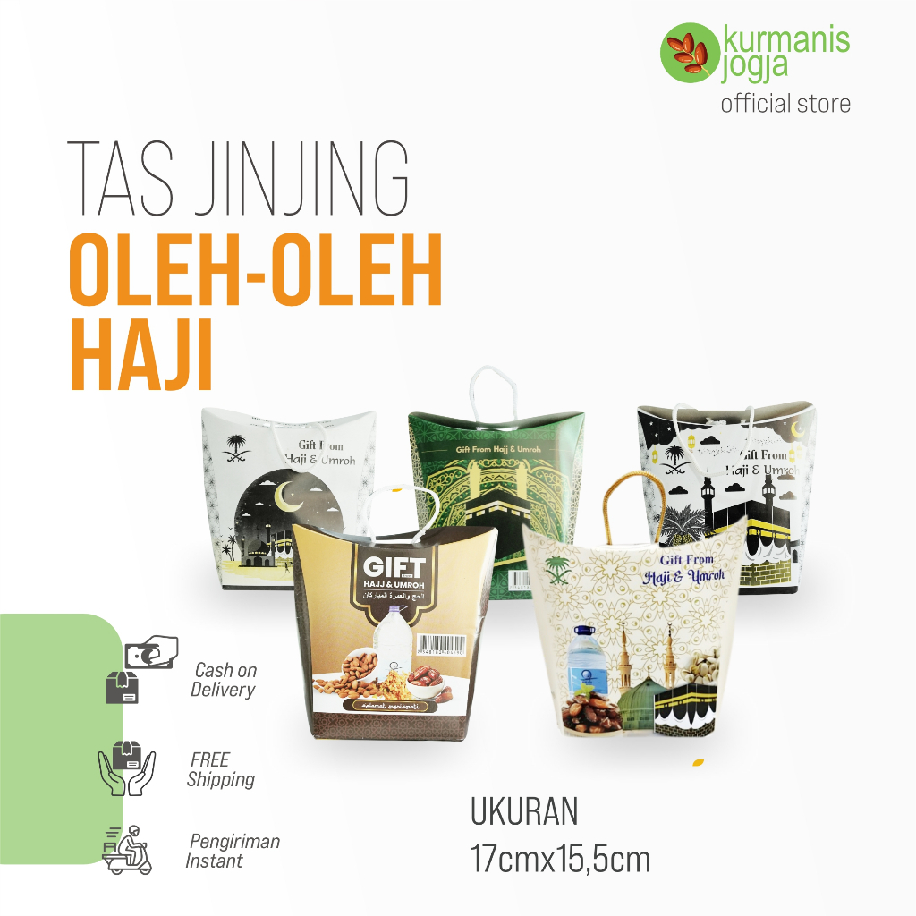 

Tas Jinjing dus oleh oleh haji dan umroh 20 pcs souvenir Paper bag grosir murah ukuran kecil