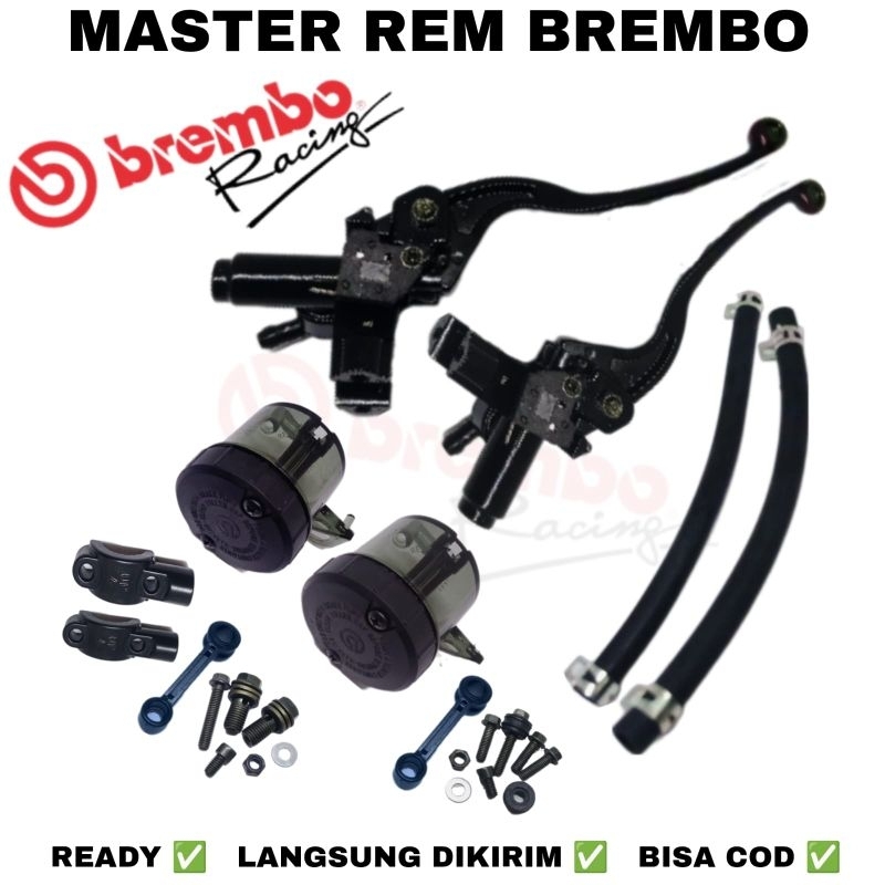 MASTER REM BREMBO KOMPLIT/HANDLE REM KANAN KIRI TABUNG SMOKE BREMBO N-MAX PCX AEROX