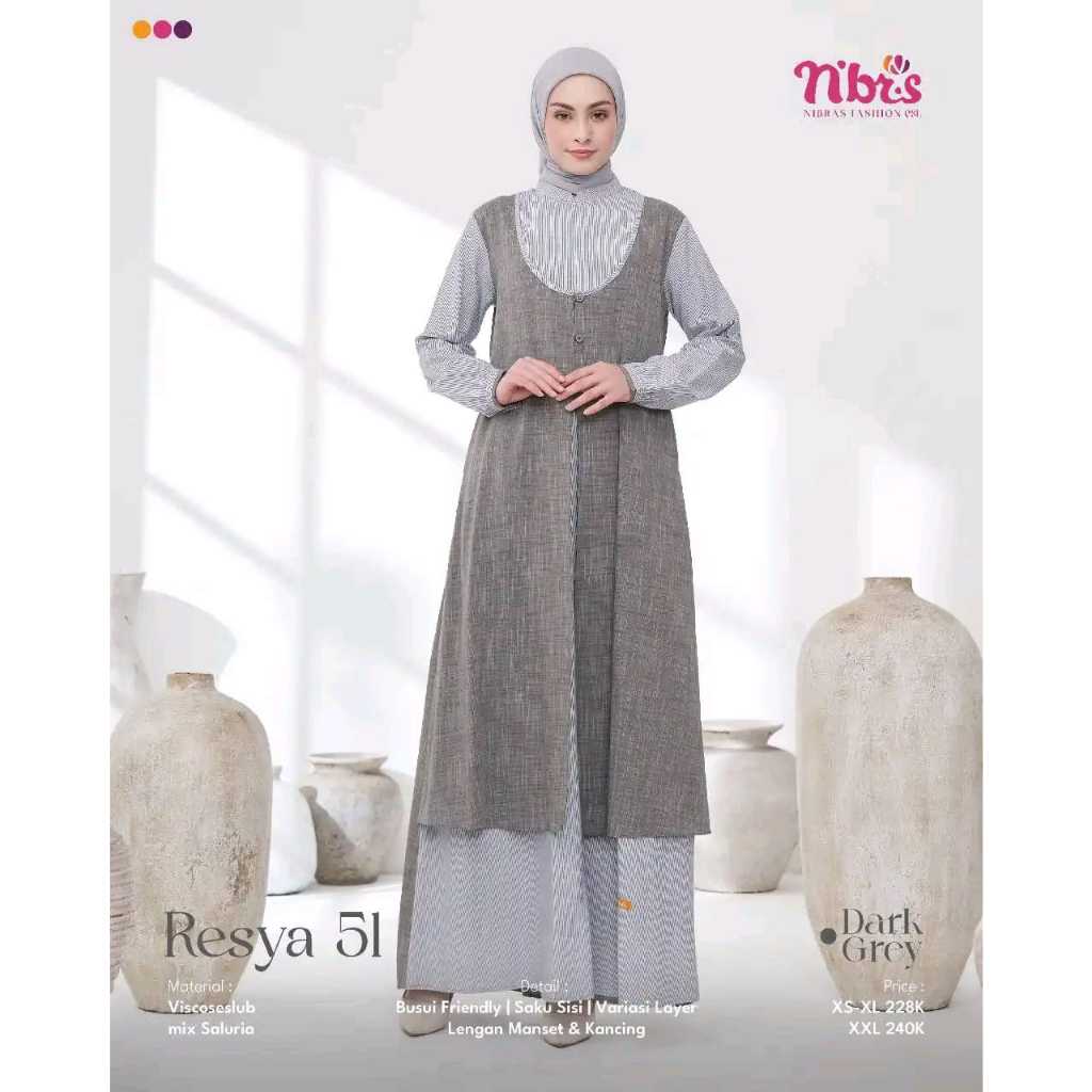 RESYA 51 DARK GREY GAMIS NIBRAS TERBARU TERMURAH