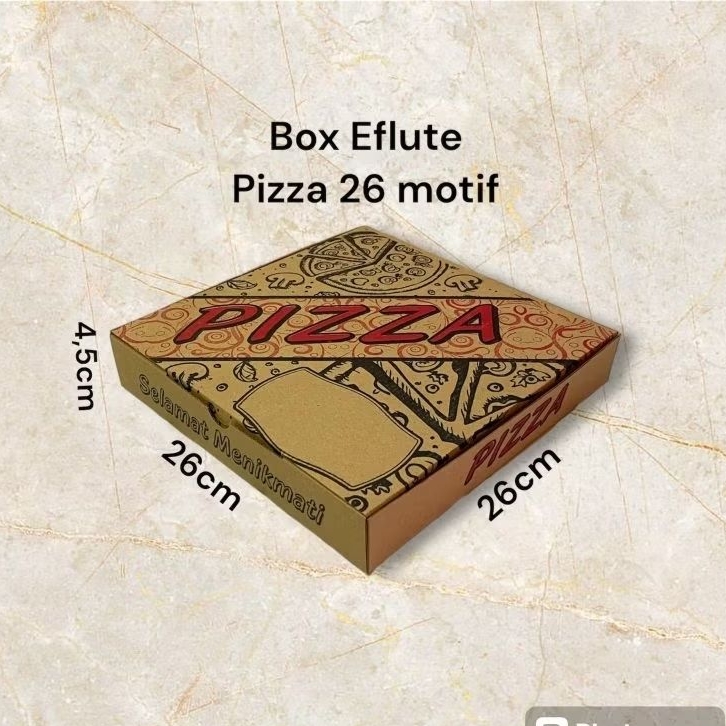 

Box eflute pizza 26 motif uk 26×26×4,5 (isi 50pcs)