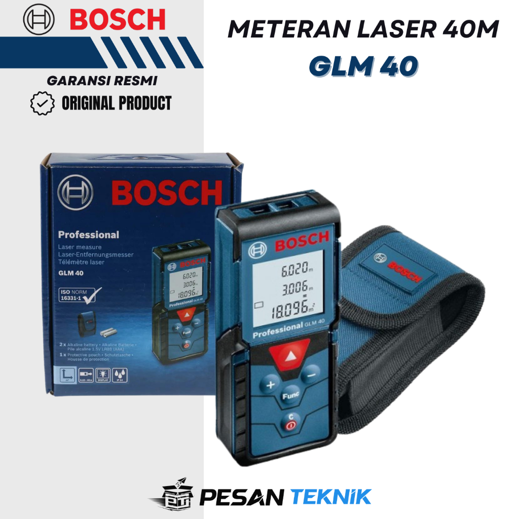 Meteran Digital Laser 40 Meter BOSCH GLM40