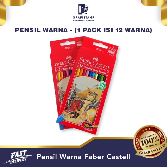 

Pensil Warna Faber Castell 12 Warna (Colored Pencil) - Pack