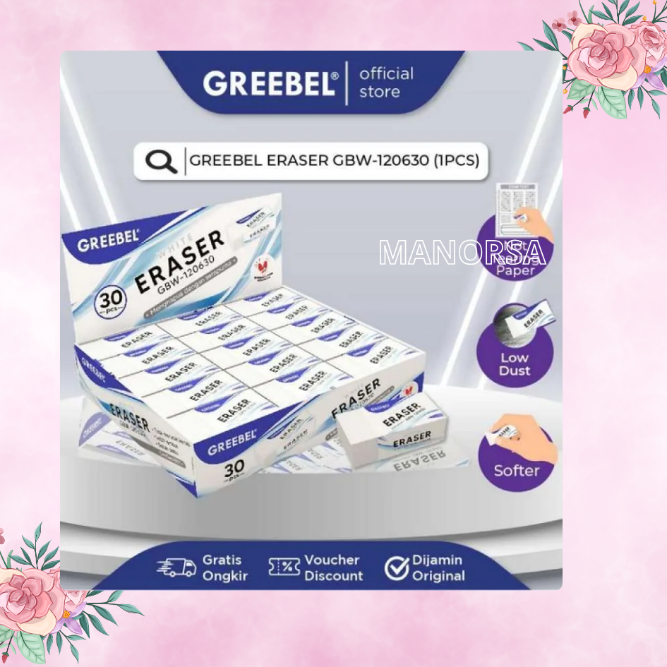 

GREEBEL ERASER GBW-120630 M (1 PCS) warna putih