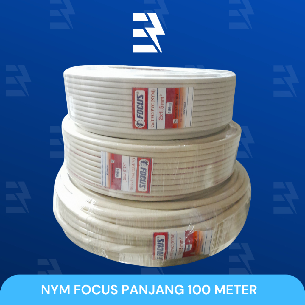 KABEL ENGKEL / NYM FOCUS  2 X 1,5MM  / 3 X 1,5MM / 3 X 2,5MM PANJANG 100 METER