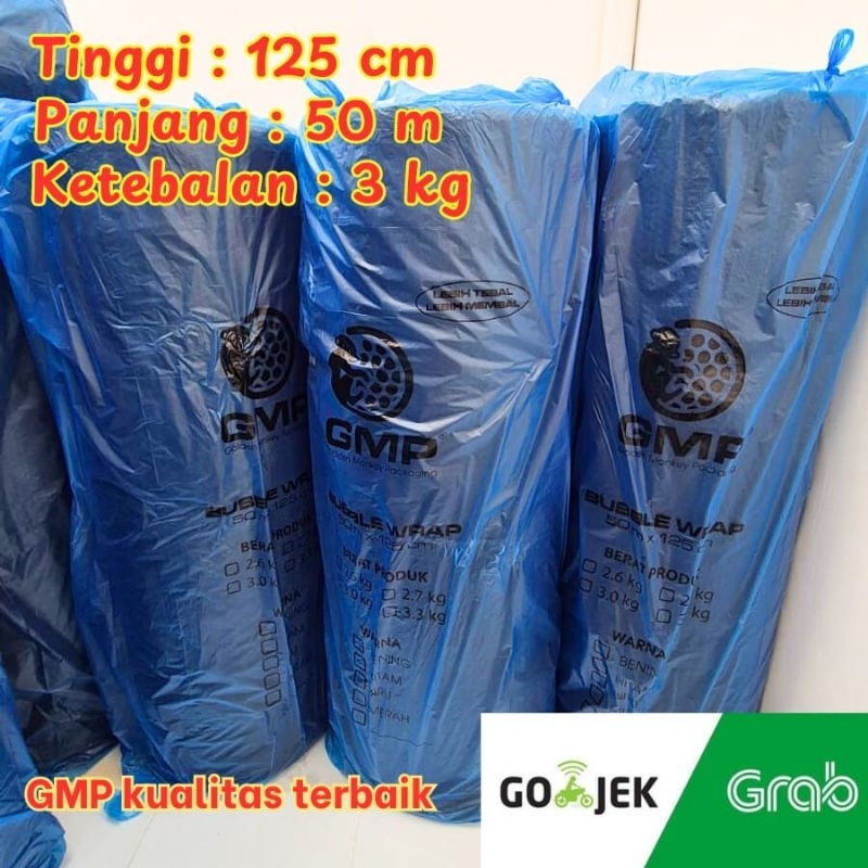 

Bubble Wrap GMP Roll 125cm x 50 meter Hitam Tebal Premium