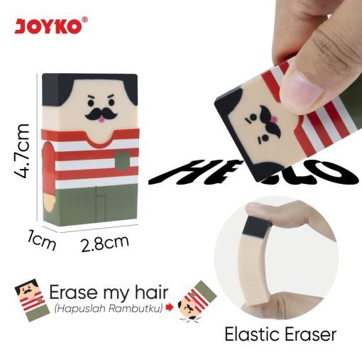 

Joyko Penghapus ER-125 Eraser Man In Costume Penghapus Erase My Hair - SATUAN