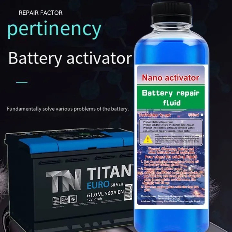 【COD】Berikan Alat Cairan Perbaikan Aki 500ml / Unutk Cairan Elektrolit Aki Kering Motor Dan Mobil / 