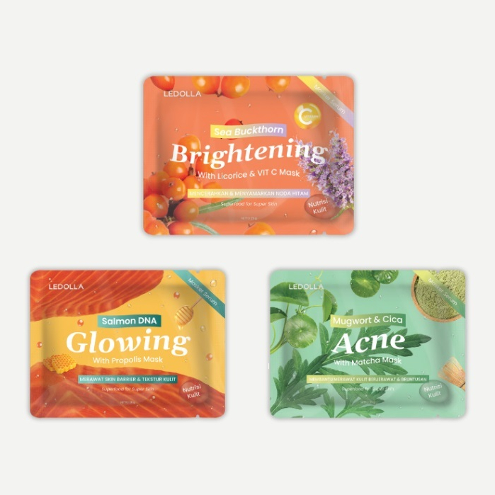 ☘️ CHAROZA ☘️ LEDOLLA Masker Wajah Bubuk | Ledolla Masker