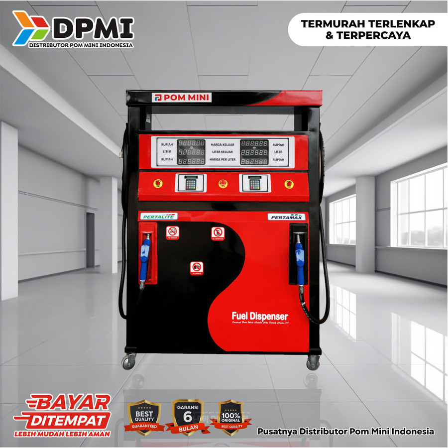 pom mini 2 nozzle 2 x 110 liter neo s warna merah hitam