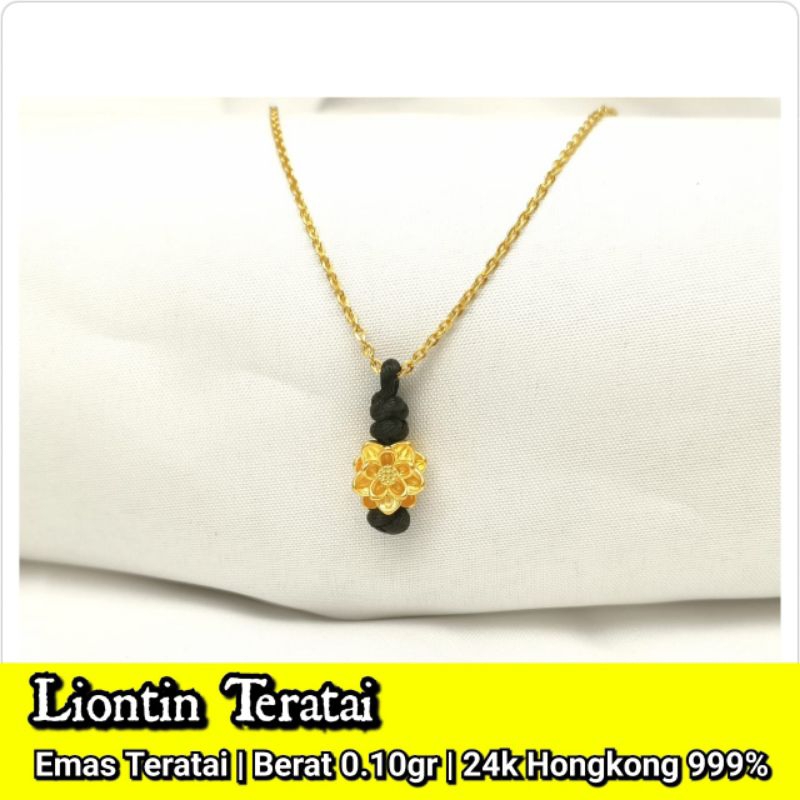 Liontin Emas Asli Bunga 24k Hongkong 999%