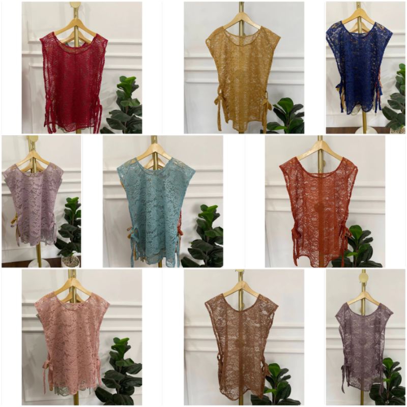 Rompi Brukat Vest Brukat Outer Brukat Luaran Wanita Kekinian