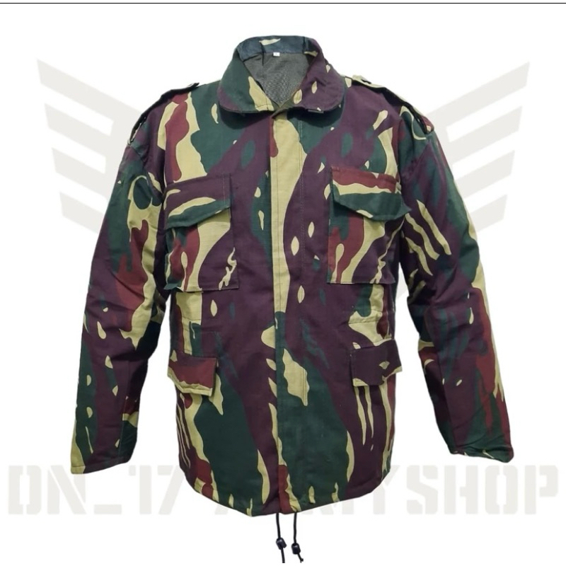 Loreng Kopasus Ripstop Jaket Bolak-Balik Loreng Ripstop Dua Sisi Hitam Cocok Pria Ripstop Bolak-Bali