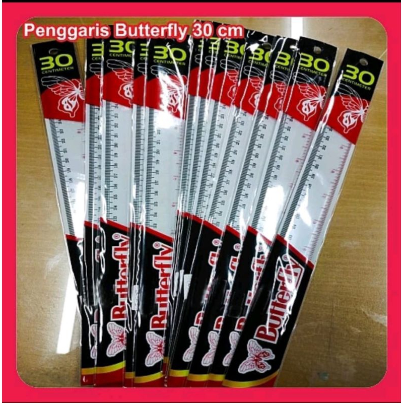 

PENGGARIS BUTTERFLY- 30 CM (ruler-30cm) (penggaris plastik lurus 30 cm) 1 pc DAN PENGGARIS PALSTIK BUTTERFLY UKURAN 20 CM/ PENGGARIS UKURAN 20 DAN 30 CM / PENGGARIS PLASTIK BUTTERFLY/ 2 UKURAN PENGGARIS BUTTERFLY Y