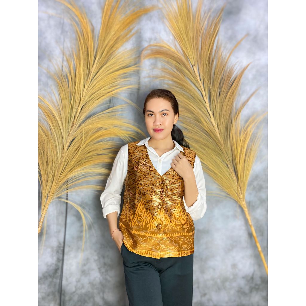 Vest Batik Khas Lampung_Motif Siger_Batik Gabovira