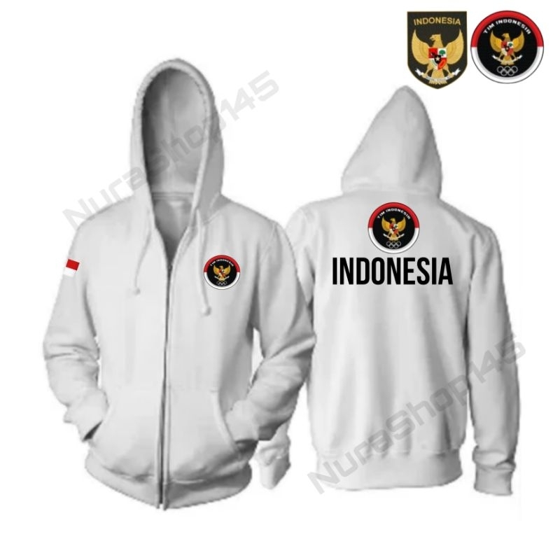Jaket timnas Indonesia jaket Hoodie sweater logo timnas Indonesia
