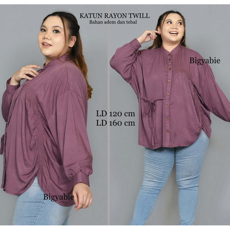 Emia Blus - Atasan Jumbo wanita Bahan Rayon Twill