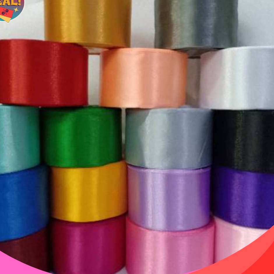 

PENGIRIMAN CEPAT Pita satin Besar 2 inch 5cm per roll